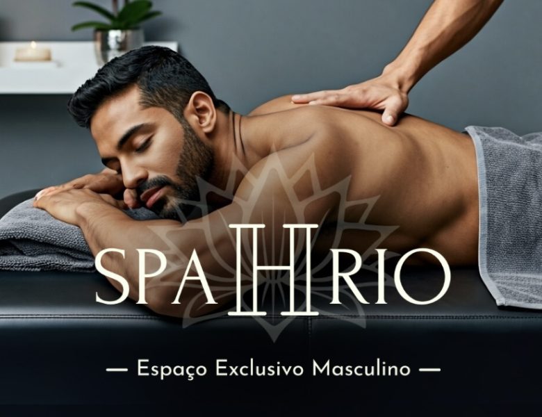 Homem recebendo massagem relaxante em spa masculino no Rio de Janeiro. Spa H Rio